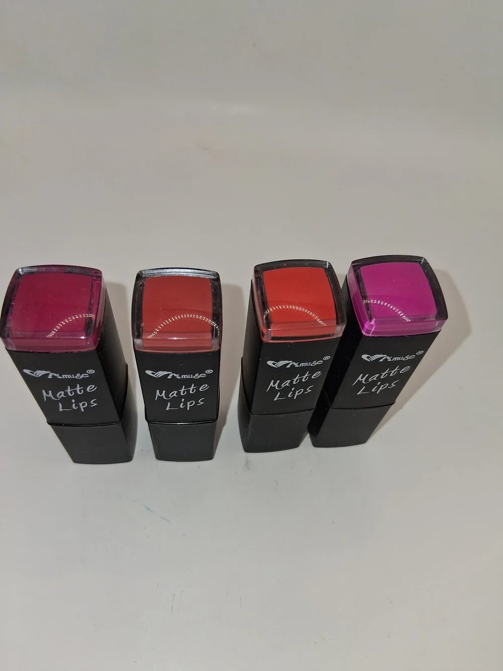 Muse Matte Lips Lipstick Set - Hot Pink, Coral, Orange, Fuchsia